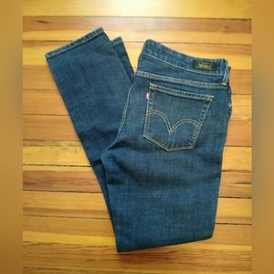 Levi's 545 skinny jean floral design piping interior - 12